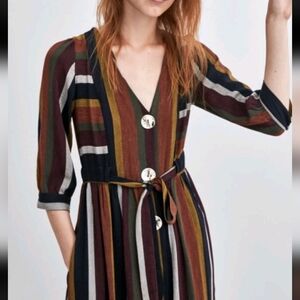 Chelsea & Theodore Striped Maxi Dress. Size L